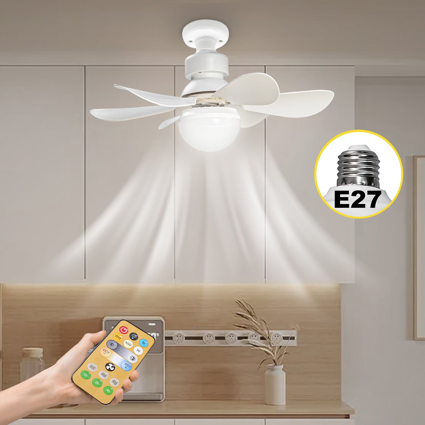 LumiSpin™ Ampolleta Ventilador con luz LED