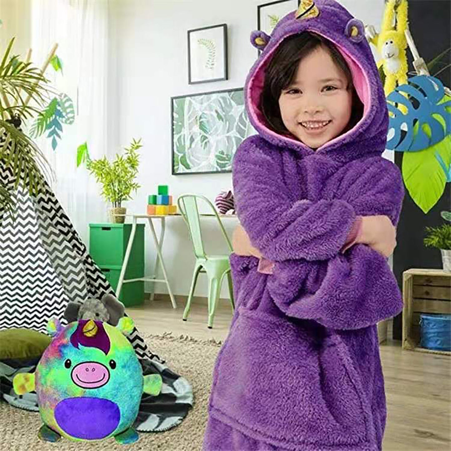 WarmKids ™ Polerón-Peluche Niñ@ 2 en 1